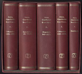 Ernst Fidicin: Geschichte Berlins. 5 Bände. NACHDRUCK / REPRINT / Antiquariat Steutzger / Ankauf alte Bücher in München & bayernweit