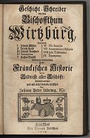 J.P. Ludewig: Geschichtsschreiber Bistum Würzburg, - Frankfurt, Fritsch, 1713 - Antiquariat Joseph Steutzger, Wasserburg am Inn & Buch am Buchrain