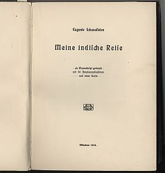 Eugenie Schaeuffelen: Meine Indische Reise, 1904 - Chiemgau-Antiquariat Steutzger