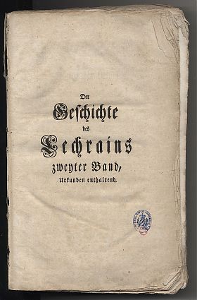 Lori: Geschichte des Lechrains, zweyter Band (alles Erschienene), um 1765 - Antiquariat Steutzger, Wasserburger Antiquariat