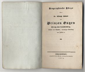 Biographische Skizze Prinz Eugen, Herzog von Leuchtenberg (Eugen Beauharnais) - Antiquariat Steutzger