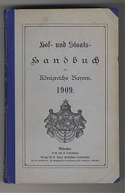Hof- und Staatshandbuch des Königreichs Bayern, 1909 - Antiquariat Steutzger
