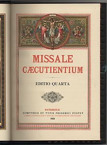 Missale Caecutientium. Edition Quarta - Regensburg, 1921 - Antiquariat Steutzger