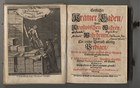 Abraham a Sancta Clara : Geistlicher Kramer=Laden. - Nürnberg, bei Christoph Weigel, 1710 - Antiquariat Joseph Steutzger / Buch am Buchrain & Wasserburg am Inn