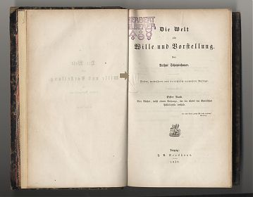 Arthur Schopenhauer : Die Welt als Wille und Vorstellung. - Bd. 1. - 3.. Auflage, 1859. - Antiquariat Joseph Steutzger / Buch am Buchrain & Wasserburg am Inn