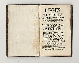 Leges et Statuta Capituli Ruralis Erdingensis, renovata & aucta, ac confirmata - Antiquariat Joseph Steutzger - Buch am Buchrain & Wasserburg am Inn